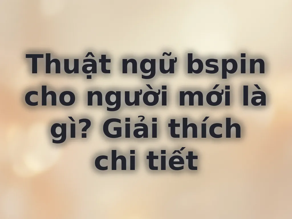 Thuật ngữ bspin